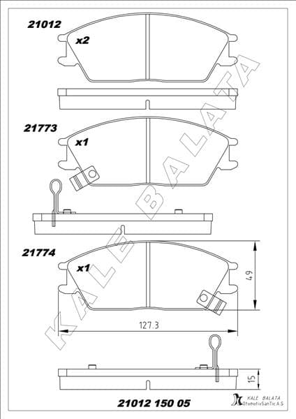 Ön Fren Balata Hyundai Accent 1.3L 1.5L 1.6L Benzinli 1.5L CRDi Dizel 95-05 / Getz 1.1L 1.3L 1.4L Be Nzinli 1.5L CRDi Dizel 02-09 / Excel 90-95 / Scoupe 92-96