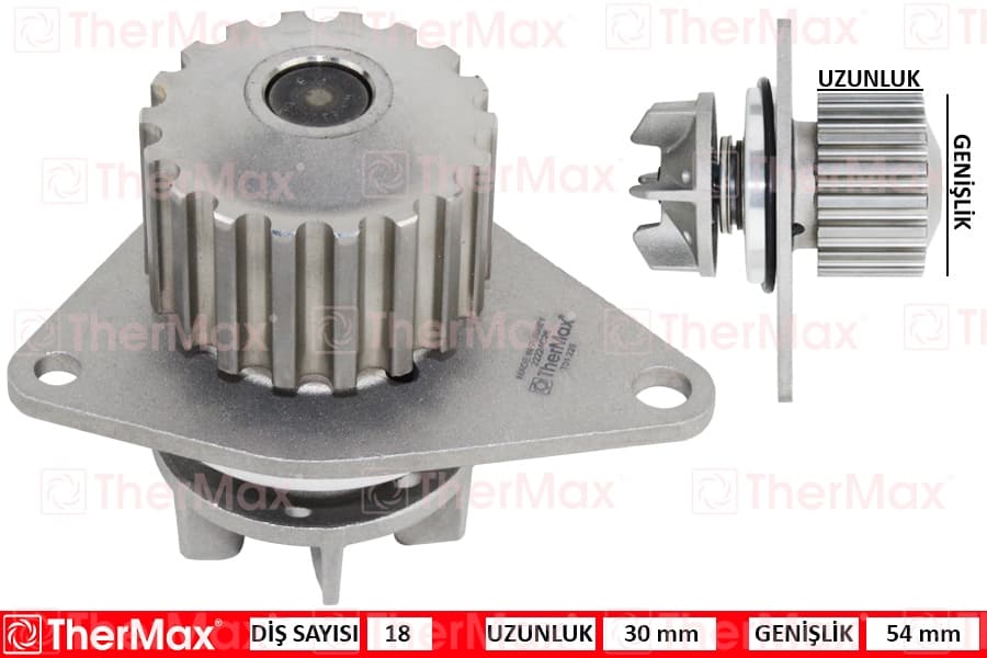Devirdaim Su Pompası Peugeot P206-P207-P307 Citroen C2-C3-C4 1.4 16V Kfu-ET3J4 18DIS