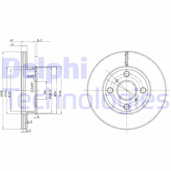 Ön Fren Diski Hava Kanallı Toyota Corolla 1.3L 2E EE100 95-98 / 1.6L 4A-F AE92 88-92 238 Çap X 4 Bijon - Takım Disk Fiyatıdır