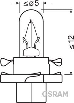 Ampul 12V 1.2W PLS Soketli Gosterge - Siyah -
