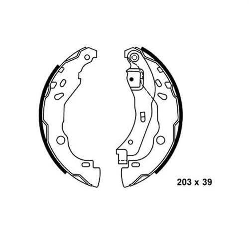 Arka Kampana Pabuç Balata Dacia Logan 1.5L dCi 04-12 / Renault Clio III 1.5L dCi 12->