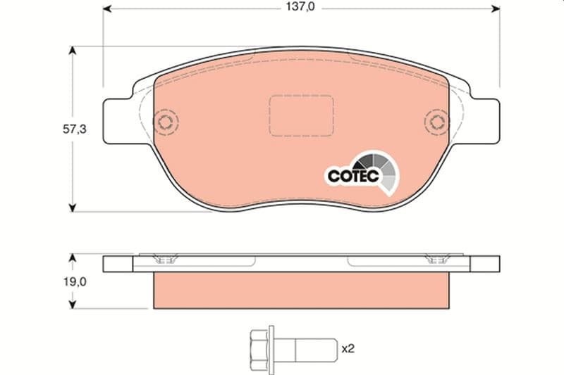 Ön Fren Balatası Peugeot P207 06> P307 00> Partner 03> Citroen Berlingo 00> C3 02> C4 04> Xsara 00> Fiat Doblo 01>