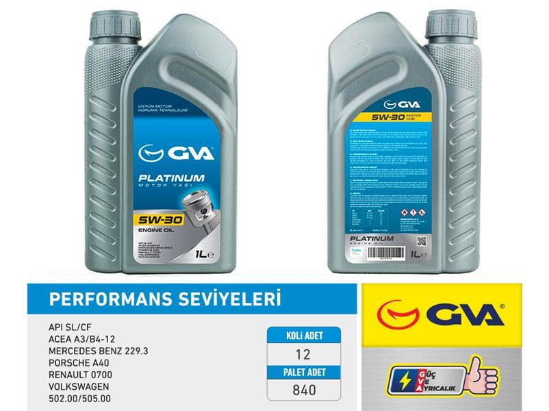 Motor Yağı 5W30 1 LT Platinum Tam Sentetik Api SL/CF