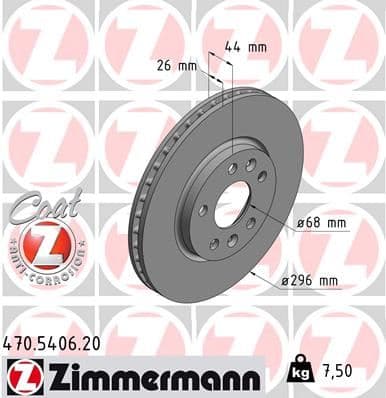 Ön Fren Diski Renault Megane IV 15> Talisman 15> Diş ÇAP:296MM K:26MM Y:44MM 5 Delik