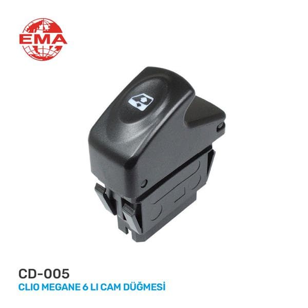 Cam Açma Anahtarı Sol Megane I-Clio II-Kangoo 98-05 6 Fiş-Tekli