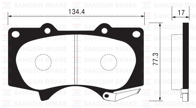 Ön Fren Balata Toyota Hilux 3.0L 1KD-FTV KUN26 4x4 09-11 / Land Cruiser Prado 4.0L 1GR-Fe GRJ150 09- > 3.0L 1KD-FTV KDJ120 D-4D 03-09 / Mitsubishi Pajero 3.2L 4M41 V98W 07->