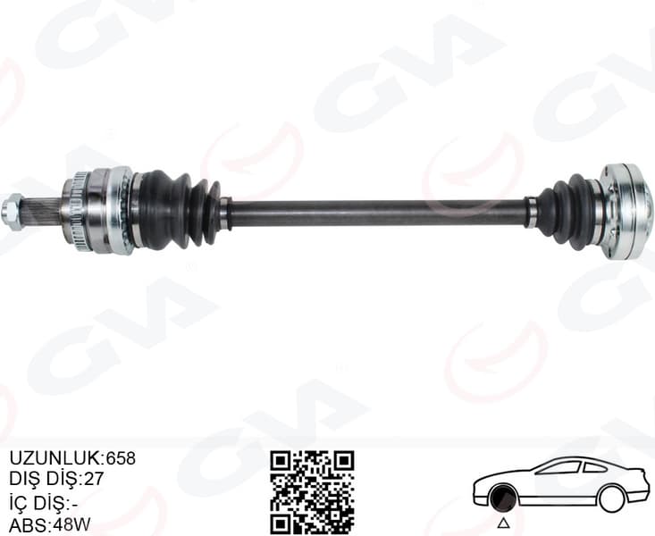 Komple Aks Arka Sağ BMW E81 E87 E82 E88 E90 E91 E92 658MM