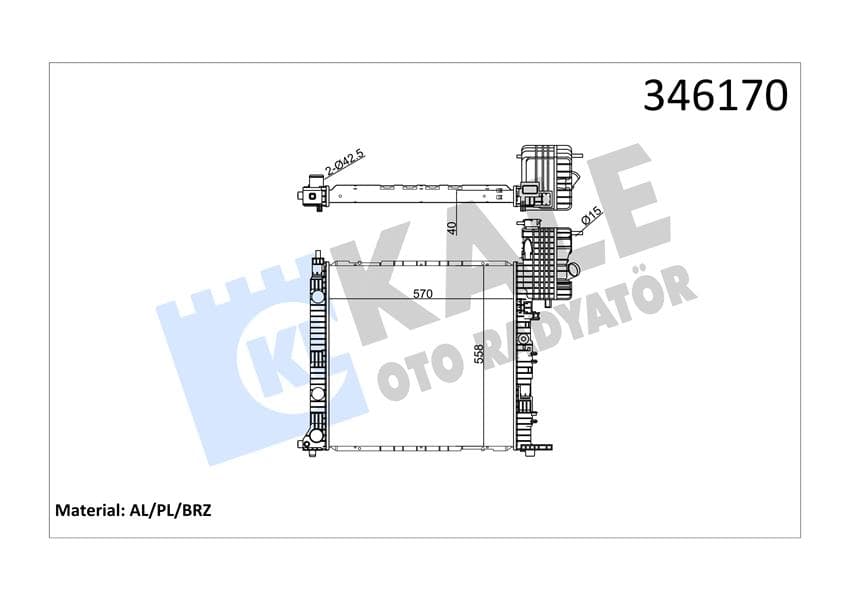 Motor Su Radyatörü Mercedes Vito W638 96>03 Klimasiz