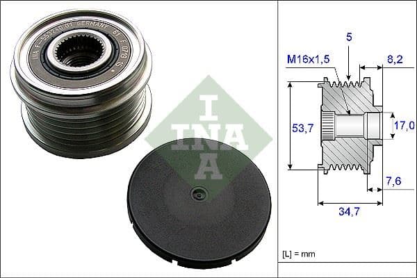 Alternatör Kasnaği Rulmanlı Corsa D-Meriva B 1.4 10 > 5 Kanal