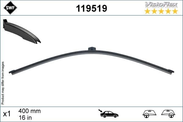 Silecek Supurgesi Arka 400mm Mercedes Vito W447 . Audi A4 A6 Q3 Q8 SWF