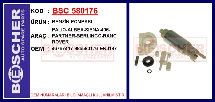 Benzin Pompası Palio-Albea-Siena-406-Partner-Berlingo-Rang Rover