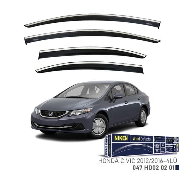 Kromlu Cam Rüzgarliği Honda Civic 2012-2016 4LÜ