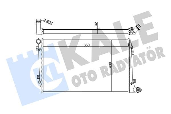 Su Radyatörü Audi A3-Seat Altea-Leon-Toledo III-Skoda Octavia II-Superb II-VW Caddy III-Golf V-Jetta III-Passat-Touran 1.9/2.0TDI 04-13 MT Ac Nac Brazing 650x438x32 1K0121251AN-3C0121253AK