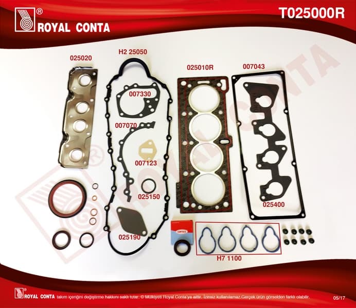 Motor Üst Conta TK. Megane I 96> Clio II 98> Kangoo 97> Clio Symbol I 00> 1.4 K7J 1.6 K7M